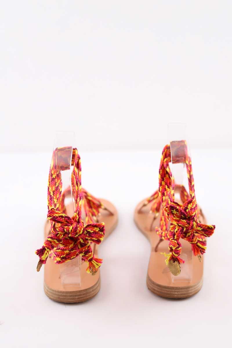 Sandales Handmade In Greece  Rouge