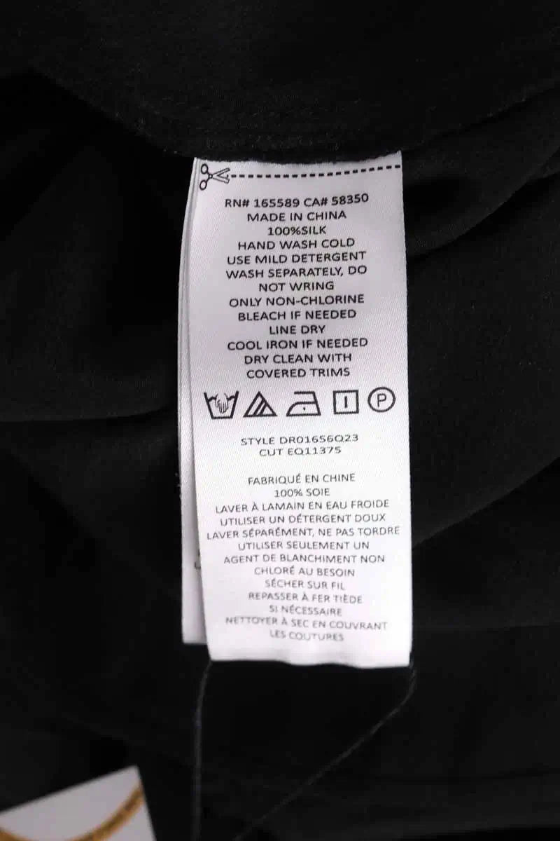 Robe Equipment Noir en Soie