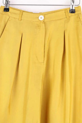 Pantalon droit Chloé Stora Jaune en Soie