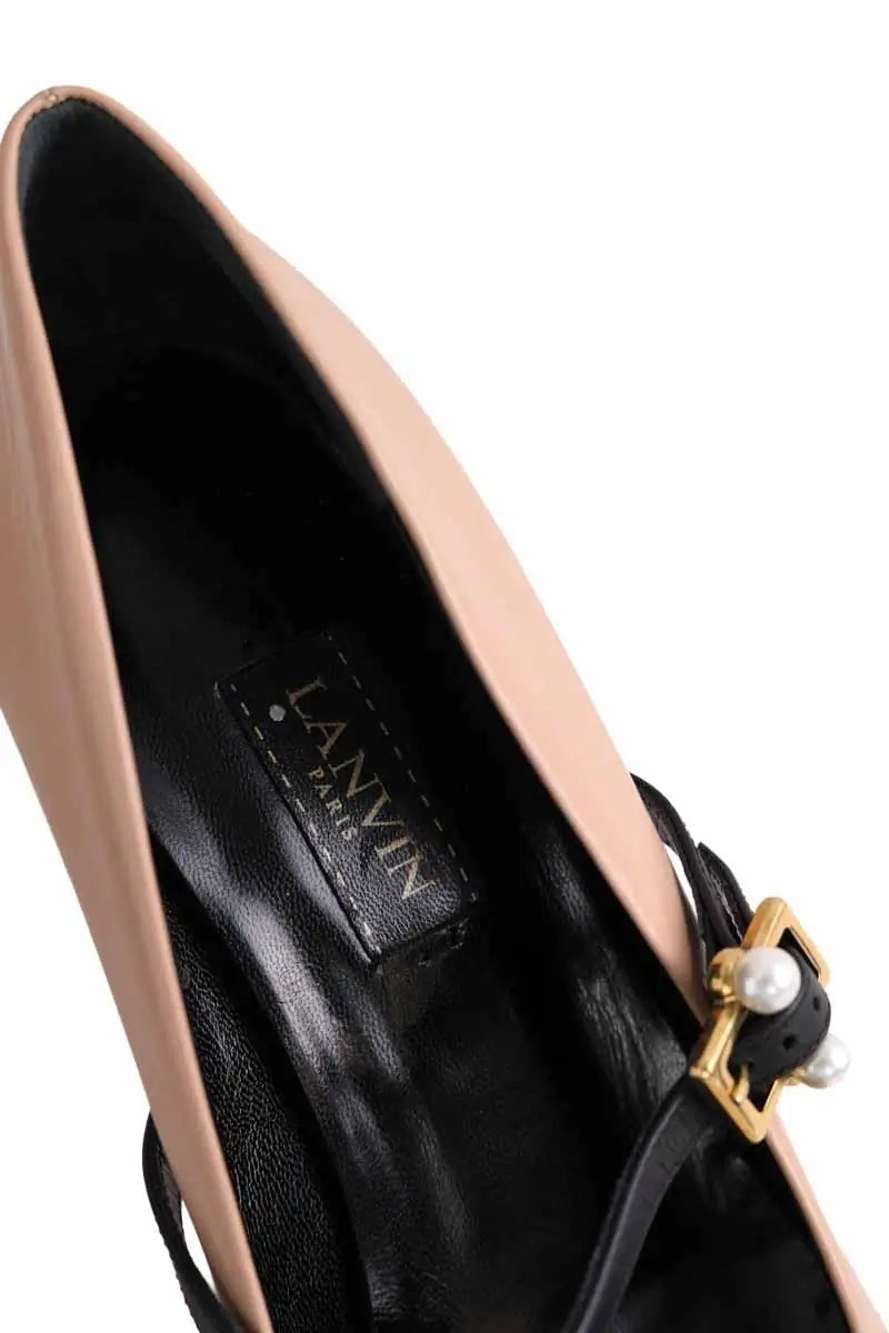 Talons Lanvin Rose en Cuir