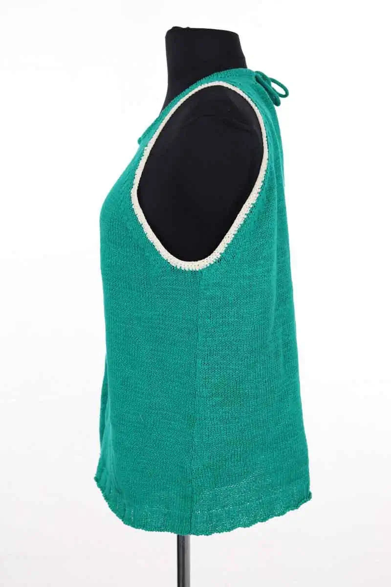 Top sans manche Hush Vert en Coton