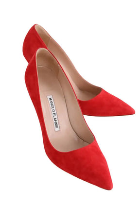 Talons Manolo Blahnik Rouge en Daim