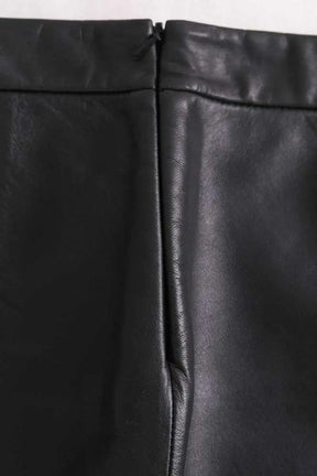 Mini jupe Maje Gaia Noir en Cuir