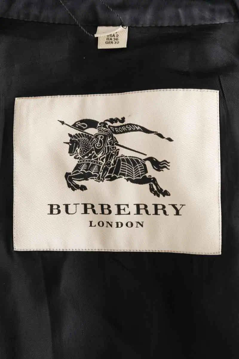 Trench-coat Burberry Noir en Coton