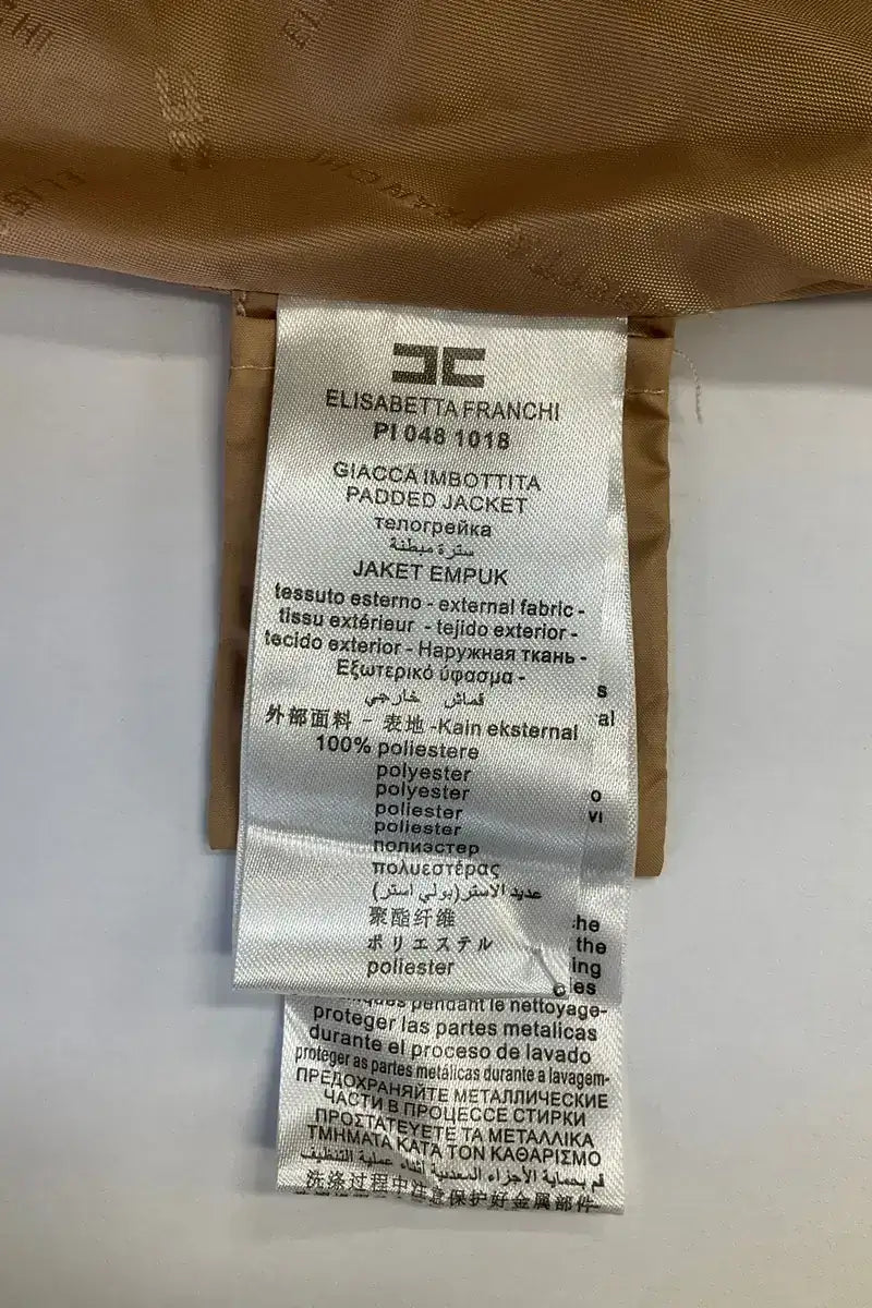 Doudoune Elisabetta Franchi Beige en Synthétique