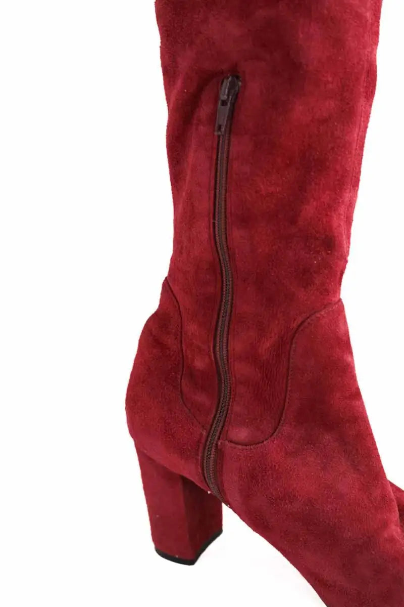 Bottes LK Bennett Bordeaux en Daim