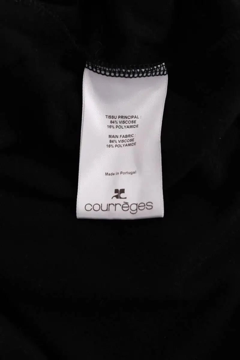 T-shirt Courrèges Noir en Viscose