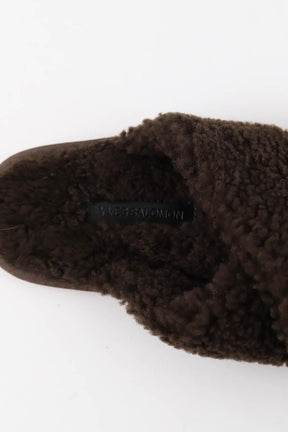 Mules Yves Salomon  Marron