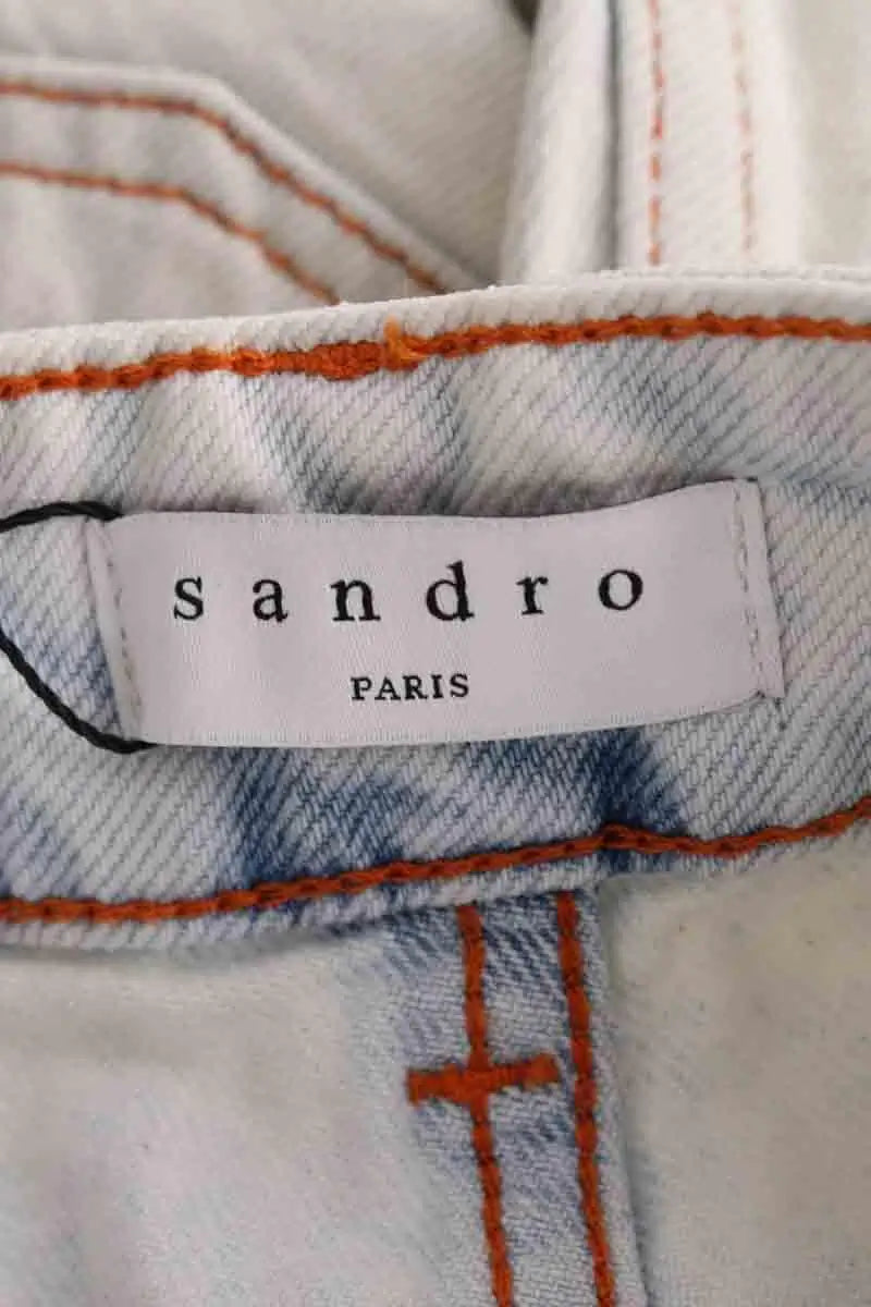 Jean droit Sandro Bleu en Coton