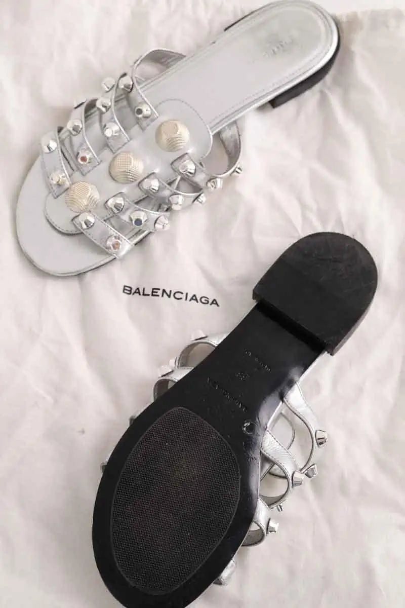 Sandales Balenciaga Argent en Cuir