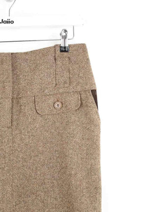 Mini jupe Barbara Bui Marron en Laine