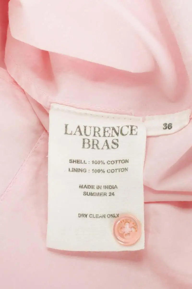 Robe Laurence Bras Rose en Coton