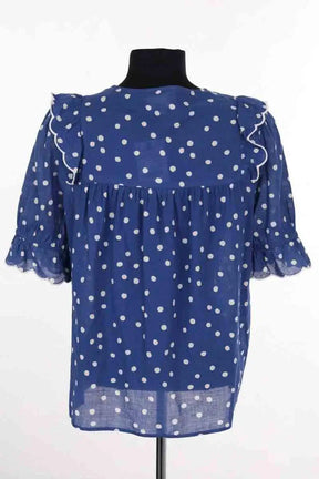 Blouse Sézane Bleu en Coton