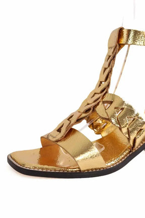 Sandales Sandro Doré en Cuir