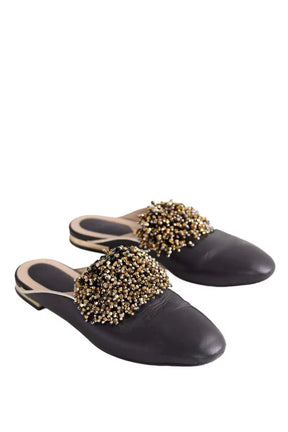 Mules Elie Saab Noir en Cuir