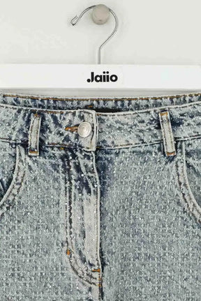 Mini short Maje Bleu en Coton