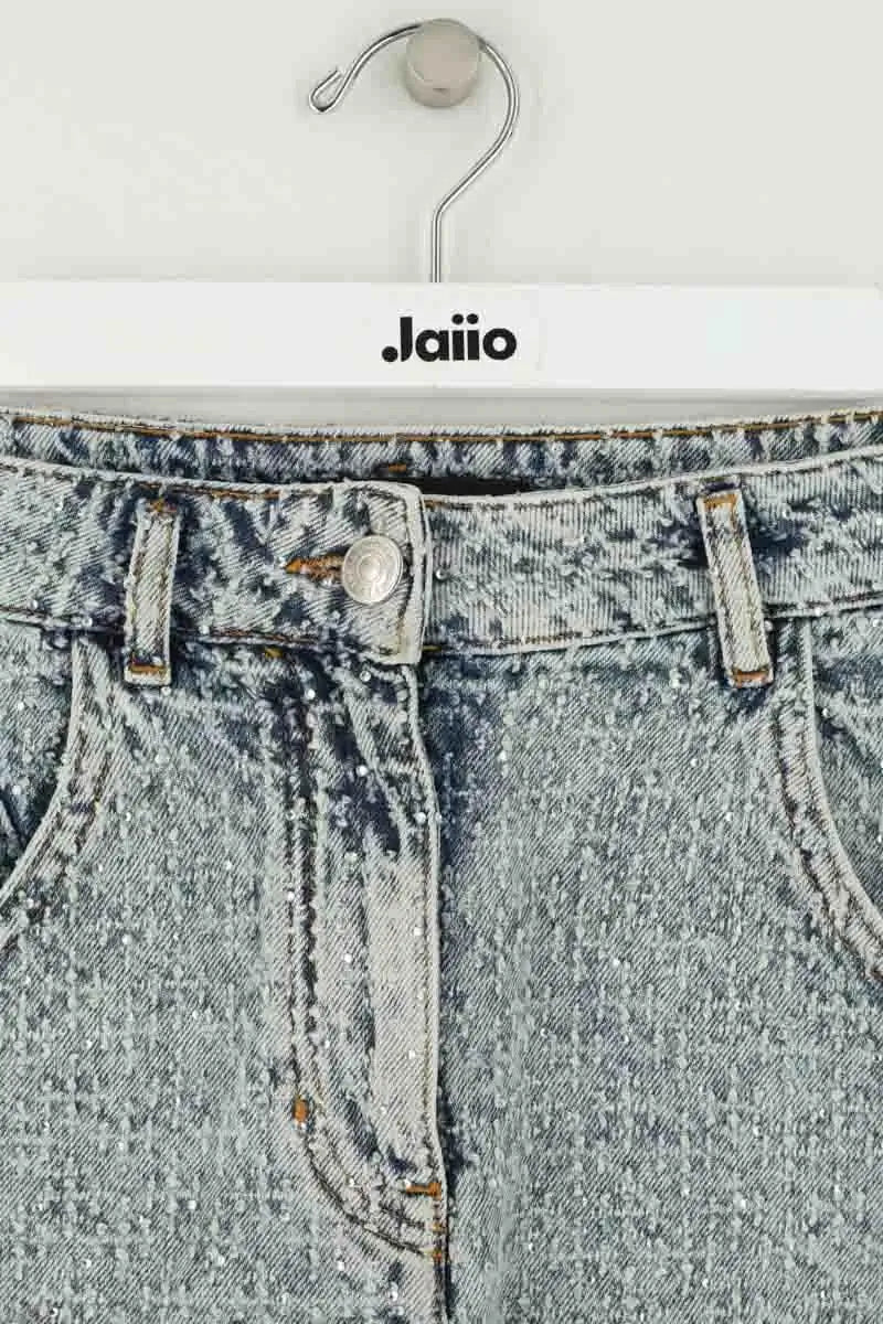 Mini short Maje Bleu en Coton