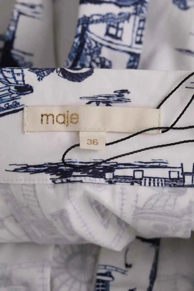 Jupe Maje Blanc en Coton