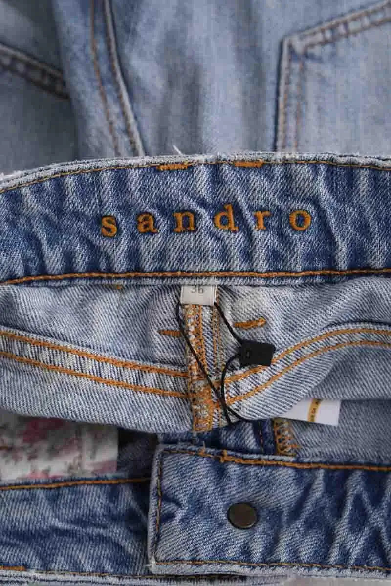 Mini short Sandro Bleu en Coton