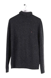 Pull Tommy Hilfiger Anthracite en Laine, taille M - Seconde Main