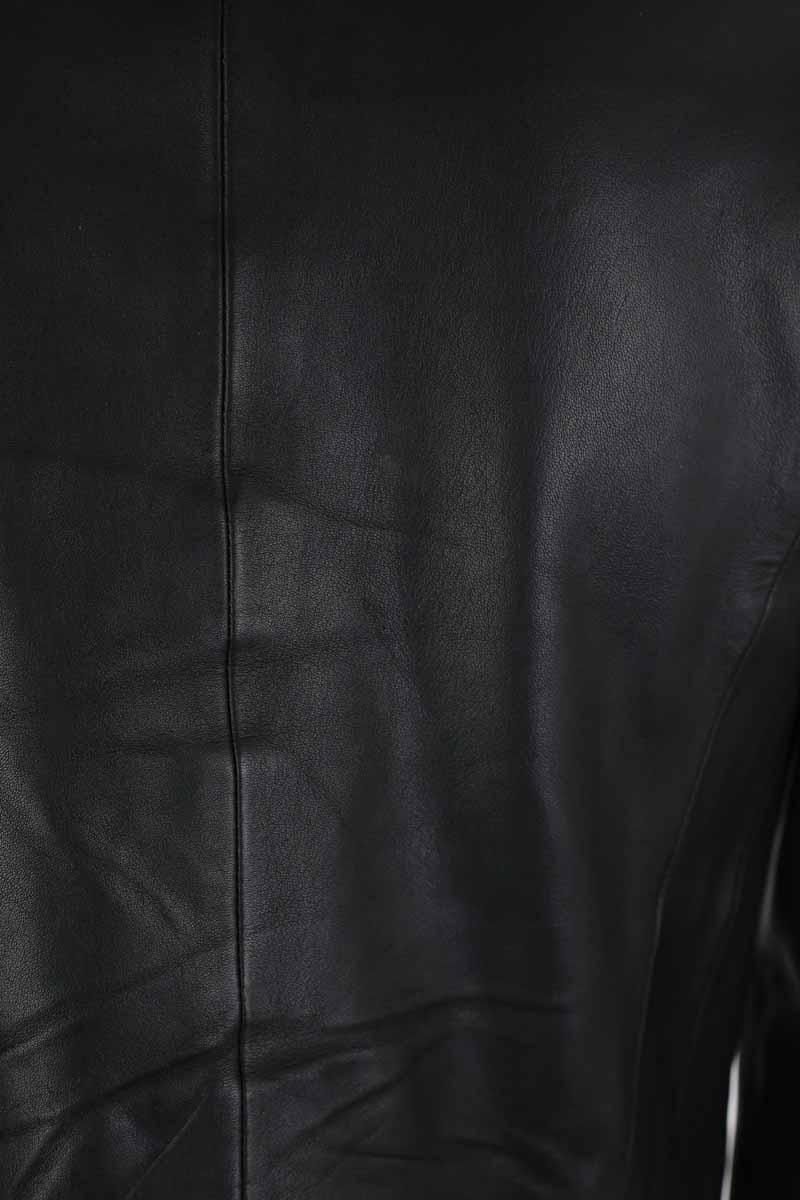Veste en cuir Sandro  Noir