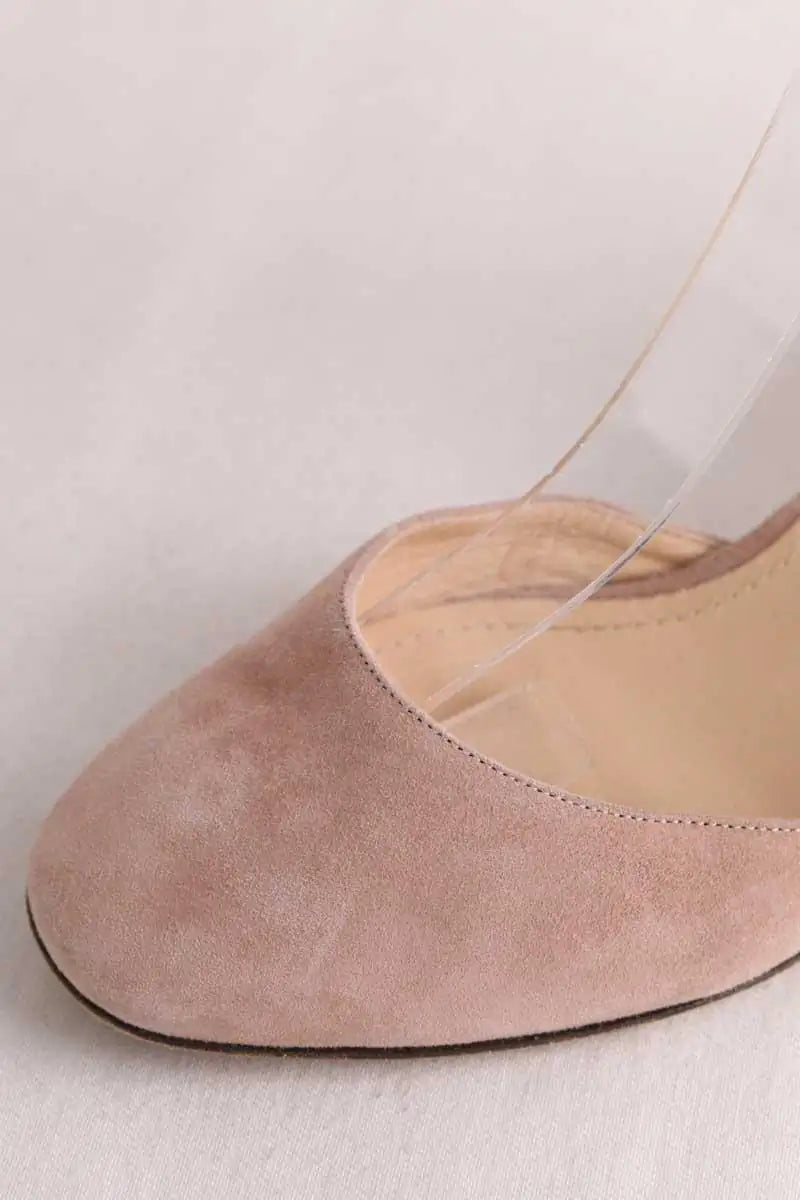 Talons Tila March Rose en Daim