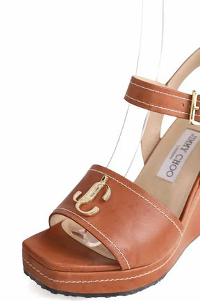 Sandales Jimmy Choo Camel en Cuir