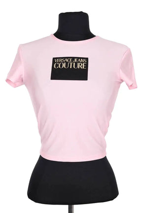 T-shirt Versace Rose en Synthétique, taille XS - Seconde Main