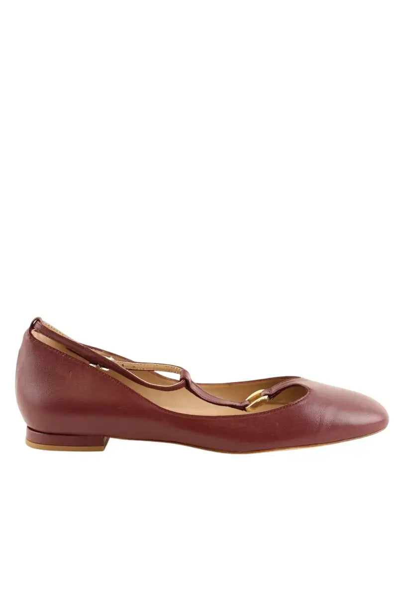 Ballerines LK Bennett Minna Bordeaux en Cuir, taille 41 - Seconde Main