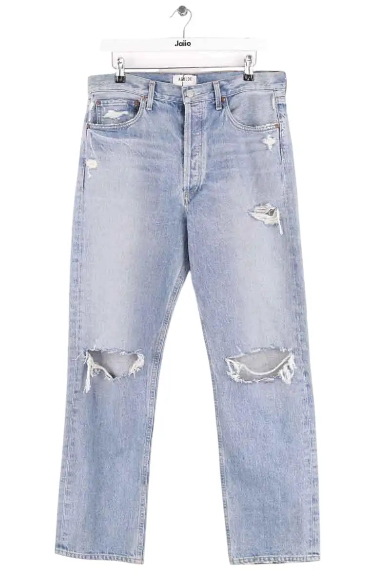 Jean droit Agolde Bleu en Coton, taille L - Seconde Main