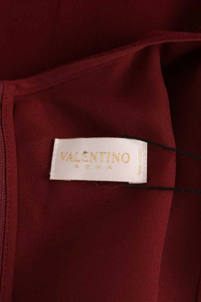 Robe Valentino Bordeaux en Synthétique