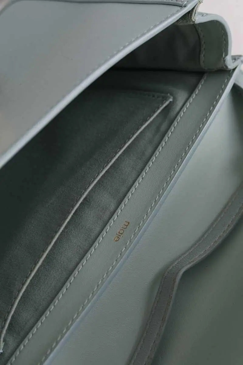 Sac à bandoulière Maje Turquoise en Cuir