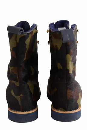 Boots à lacets Heimstone Kaki en Cuir