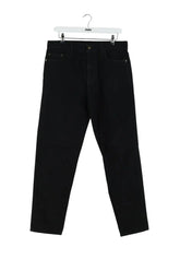 Jean droit Saint Laurent Noir en Coton, taille M - Seconde Main