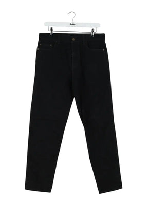 Jean droit Saint Laurent Noir en Coton, taille M - Seconde Main