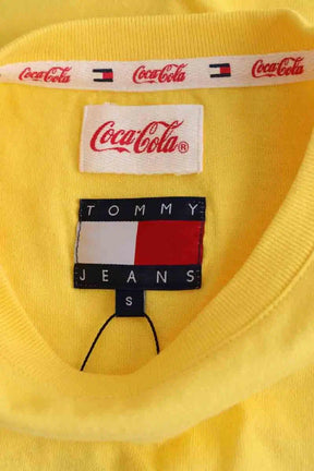 T-shirt Tommy Hilfiger Jaune en Coton