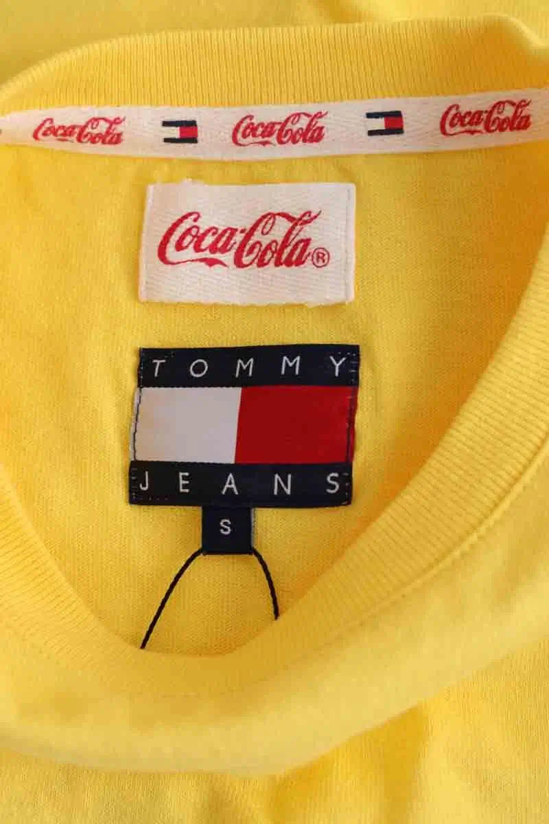 T-shirt Tommy Hilfiger Jaune en Coton