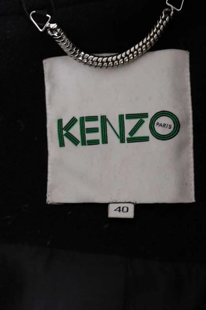 Manteau Kenzo Noir en Laine