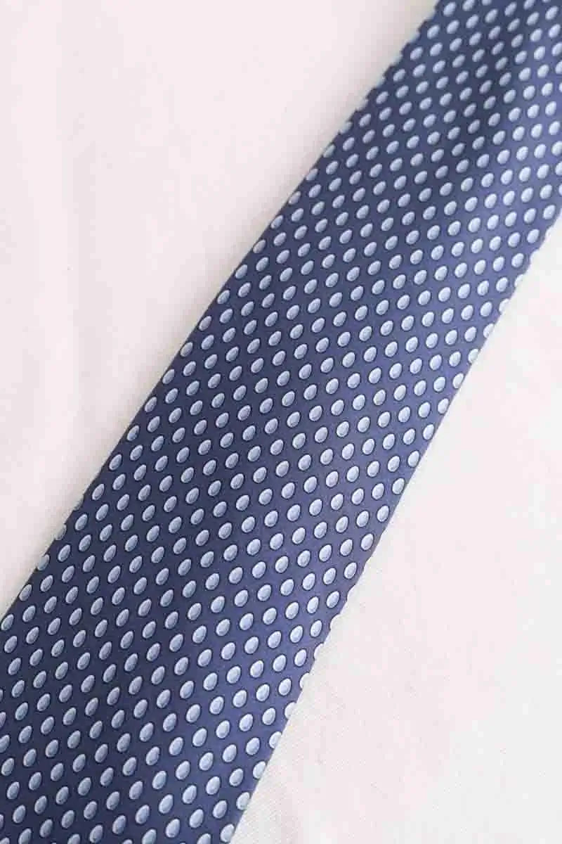 Cravate Hermès Bleu en Soie
