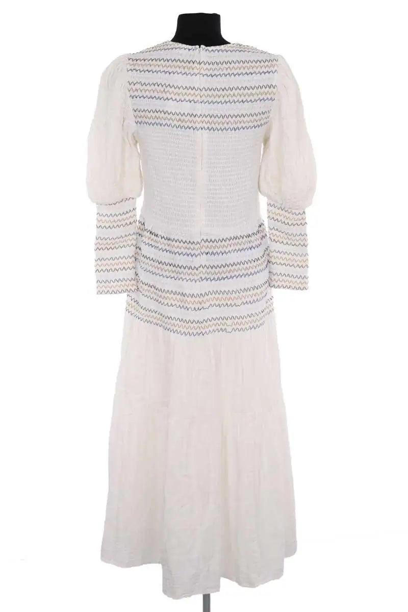 Robe Maria de la Orden Blanc en Coton