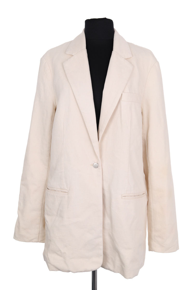 Blazer Claudie Pierlot Ecru en Coton, taille S - Seconde Main