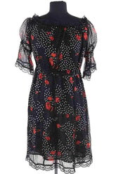 Robe The Kooples Noir en Synthétique, taille M - Seconde Main