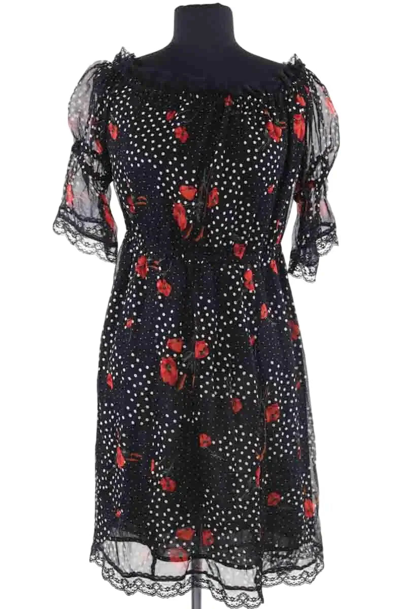 Robe The Kooples Noir en Synthétique, taille M - Seconde Main