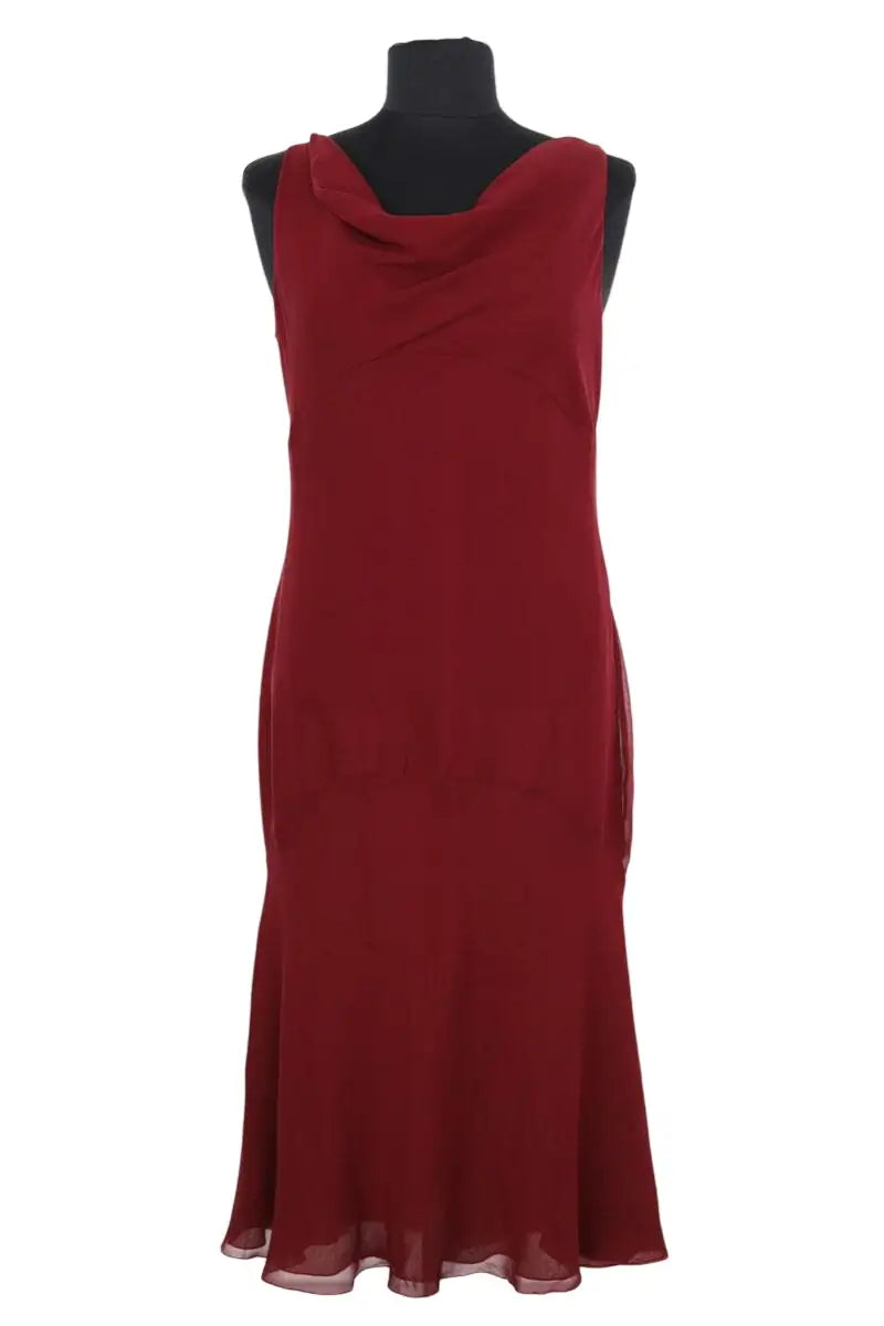 Robe Valentino Bordeaux en Synthétique, taille L - Seconde Main