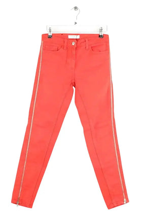 Jean slim Sandro Rouge en Coton - élasthanne, taille XS - Seconde Main