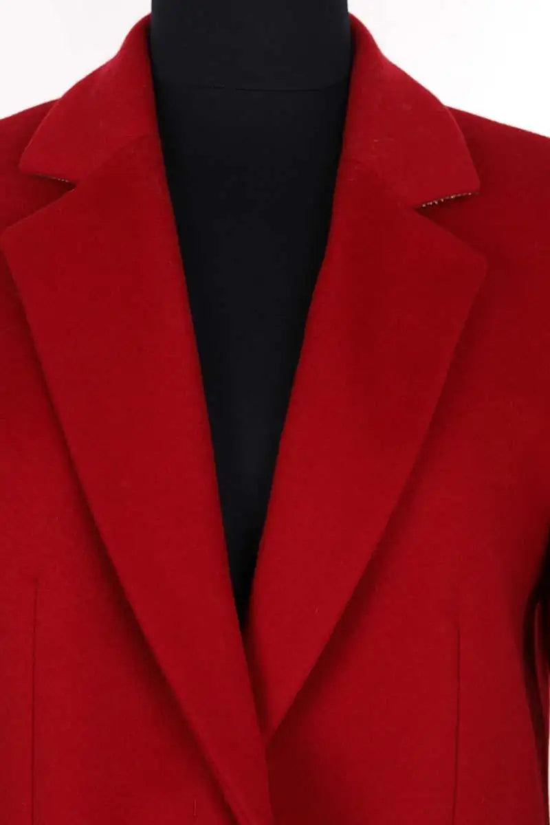Manteau long Boss Rouge en Laine