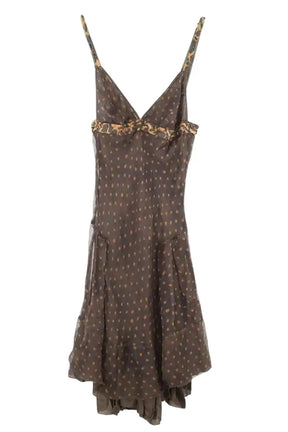 Robe Boss Marron en Lin, taille XL - Seconde Main