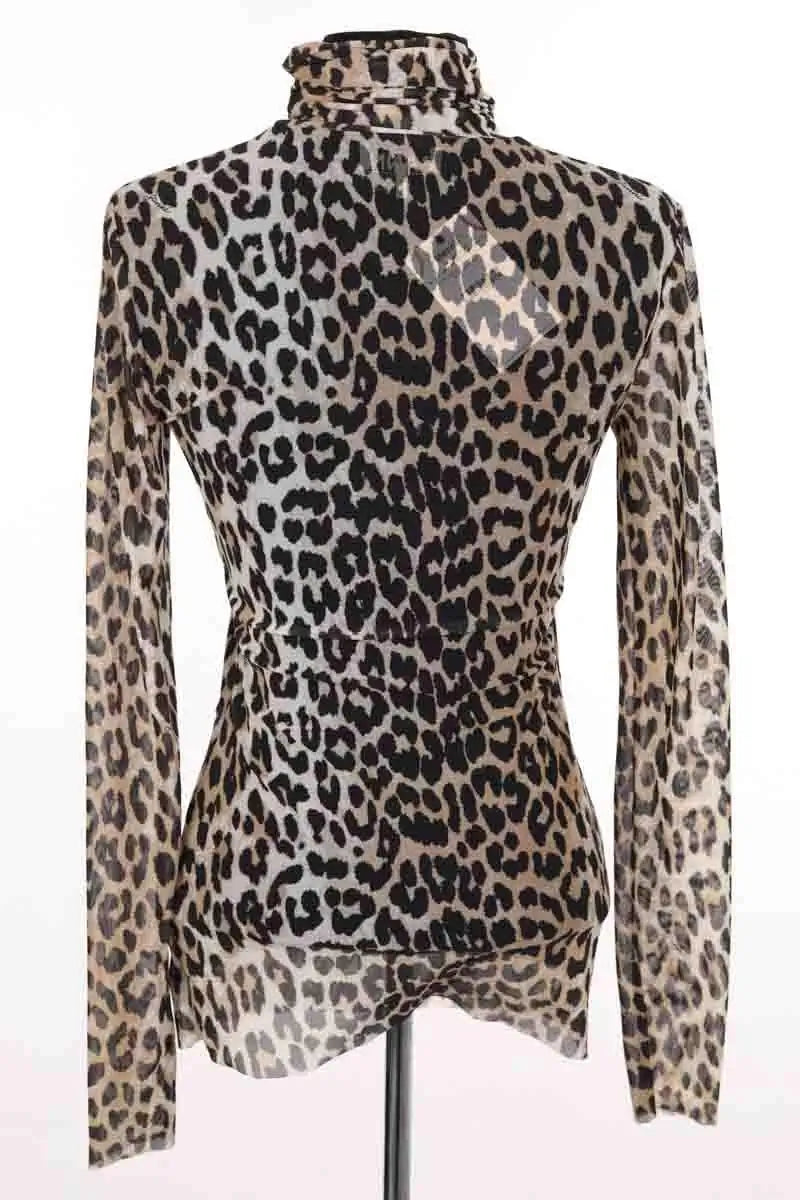 Top Ganni Beige en Synthétique