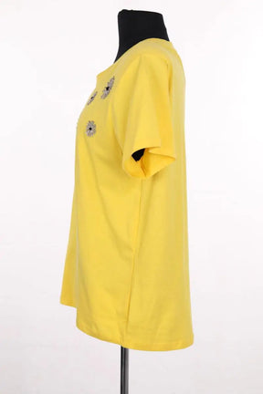 T-shirt The Kooples Jaune en Coton