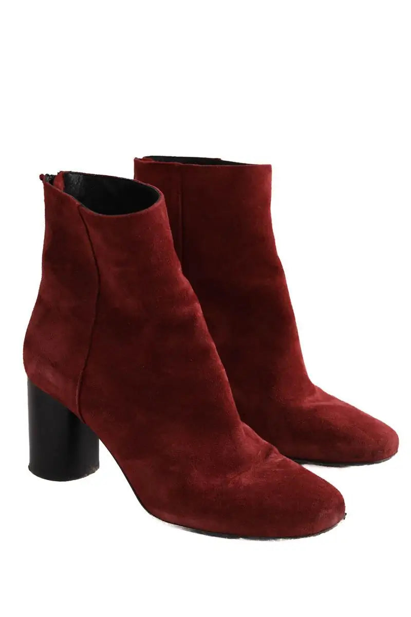 Talons Sandro Bordeaux en Velours